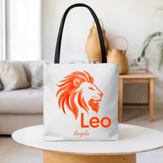 Leo Zodiac Personalized Tote Bag, Artistic Tote Bag, Astrology Lover, Trendy Tote Bag, Weekender, Aesthetic Tote