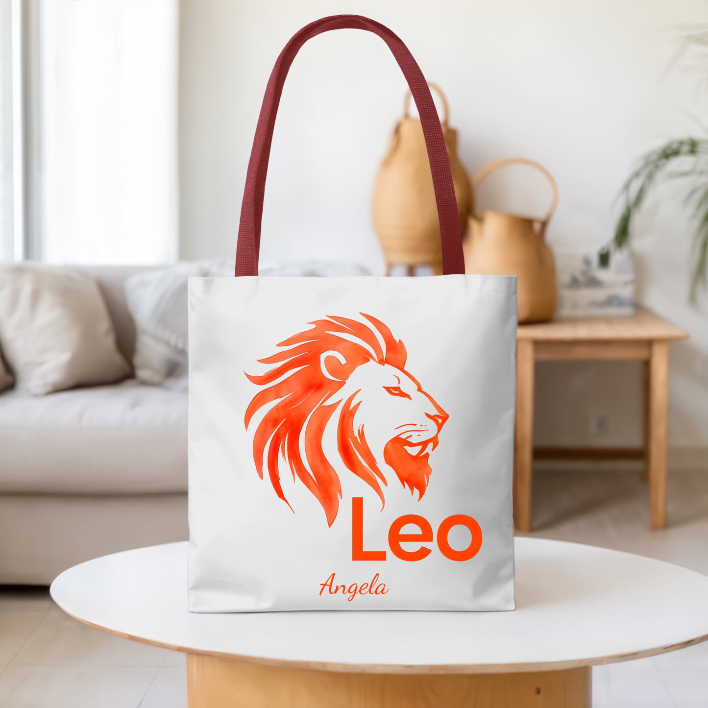Leo Zodiac Personalized Tote Bag, Artistic Tote Bag, Astrology Lover, Trendy Tote Bag, Weekender, Aesthetic Tote