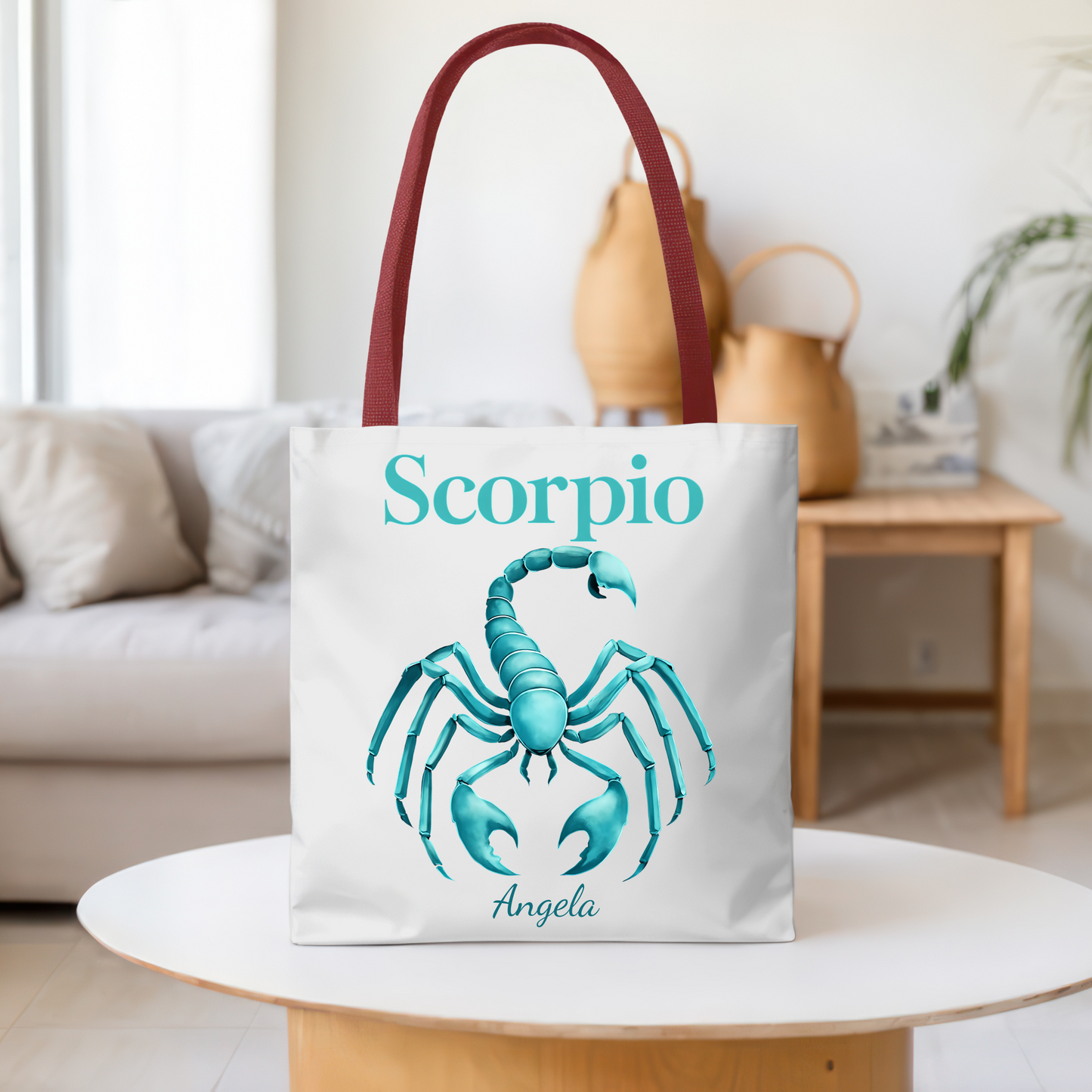 Scorpio Zodiac Personalized Tote Bag, Custom Scorpio Gift, Astrology Tote, Birth Month Gift, Scorpio Sign Present