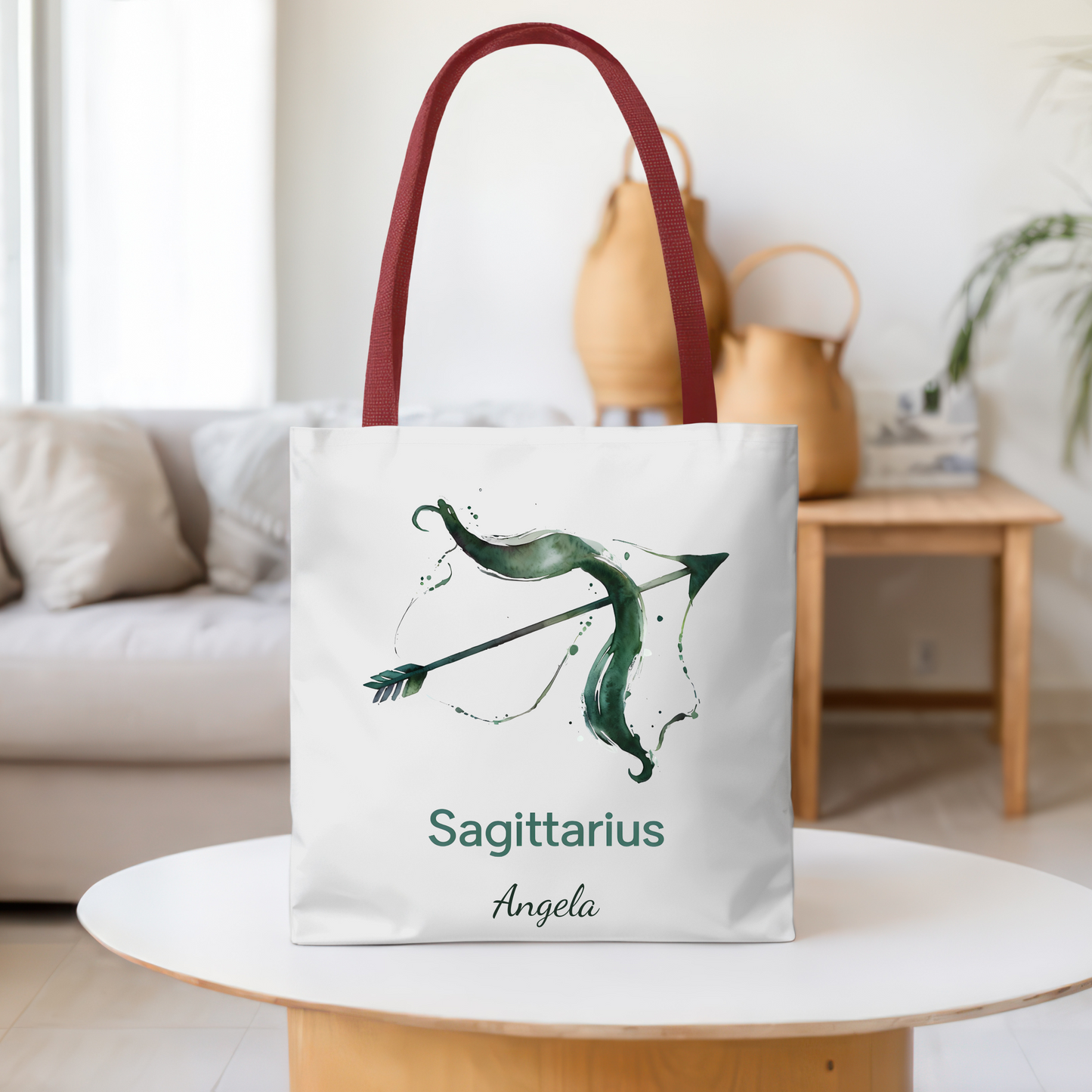 Sagittarius Zodiac Personalized Tote Bag, Astrology Lover Tote, Artistic Tote Bag, Aesthetic Weekender, Sagittarius Gifts