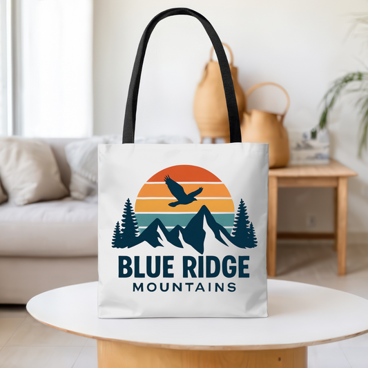 Blue Ridge Mountains Tote, Blue Ridge Parkway Bag, Appalachian Trail Tote, Smokey Mountains Gift, North Carolina Gift