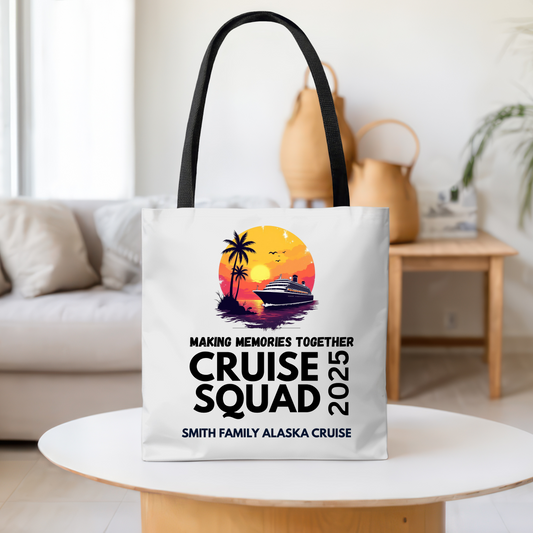 Personalized Cruise Squad Tote Bag, Family Cruise 2025, Matching Tote Bag, Vacation Tote, Family Vacation 2025, Cruise Bag