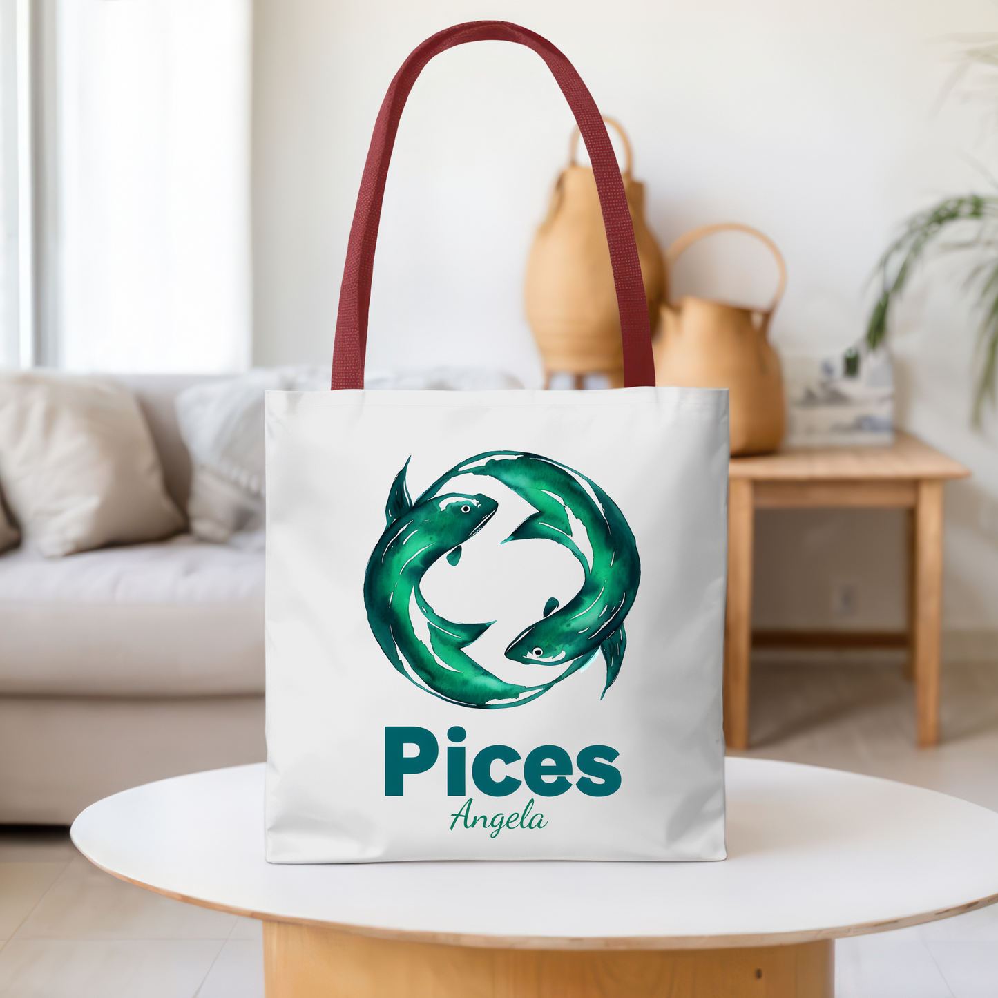 Pices Zodiac Personalized Tote Bag - Astrology Inspired, Gift for Taurus, Festival Tote, Astrology Lover's Bag, Horoscope Gift