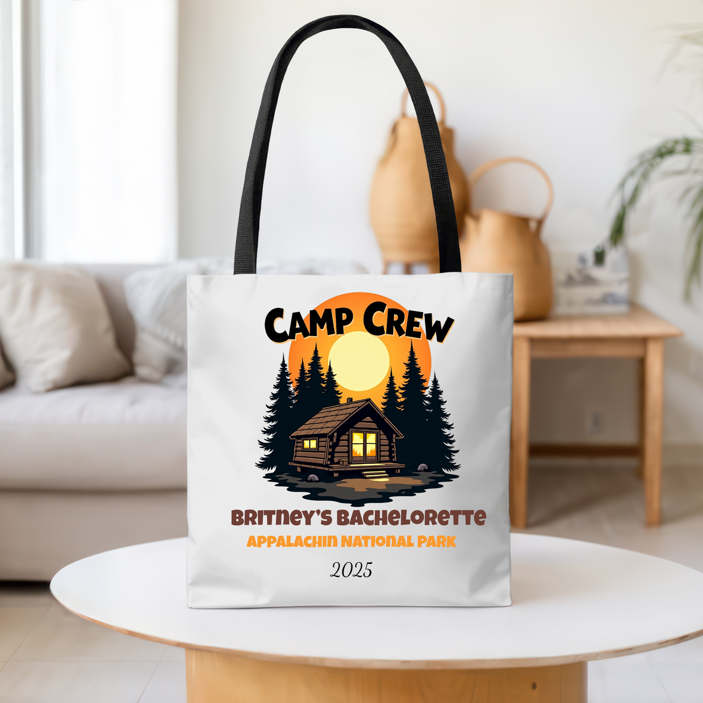 Bachelorette Camp Crew Tote Bag, Bride Beach Bag, Camp Bride, Camping Bach, Bridal Tote Bag, Custom Beach Bag