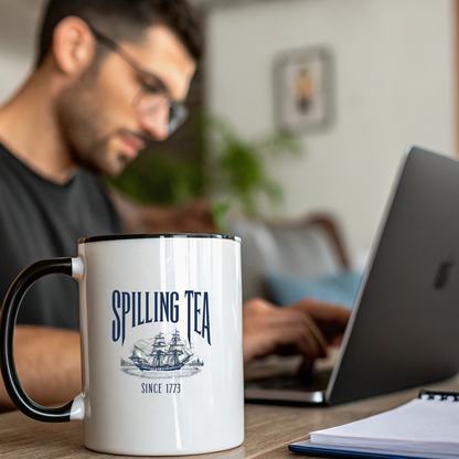Spilling Tea Since 1773 Coffee Mug, Patriotic Coffee Mug, Funny Patriot Gift, American Freedom, Memorial Day