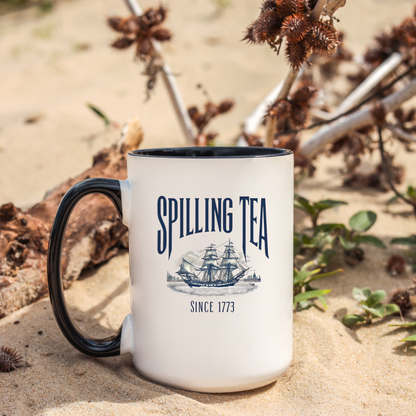 Spilling Tea Since 1773 Coffee Mug, Patriotic Coffee Mug, Funny Patriot Gift, American Freedom, Memorial Day