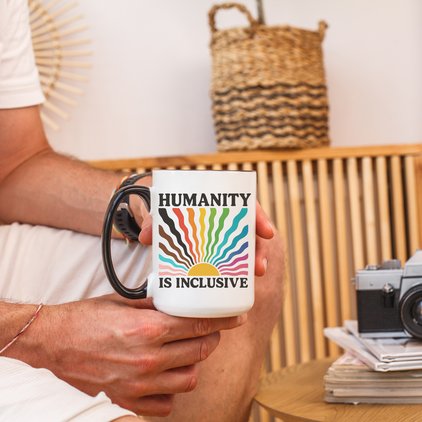 Pride Month Inclusive Humanity Coffee Mug, Pridemonth Merch, Bisexual Mug, Queer Mug, LGBT Mug, Lesbian Pride Mug