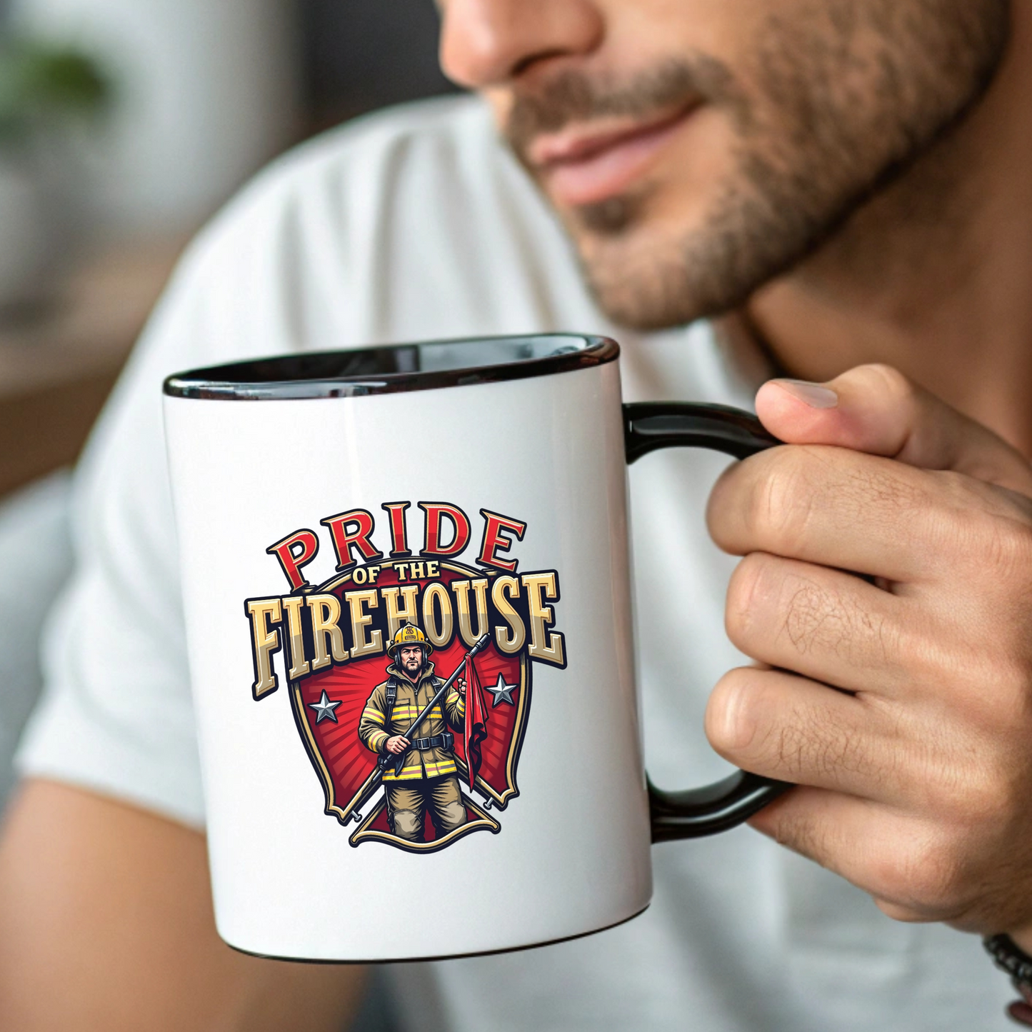 Firefighter Pride Mug, Firewoman Gift, Fireman Gift, Fire Rescue Mug, Firefighter Gift, Thin Red Line, First Responder Gift