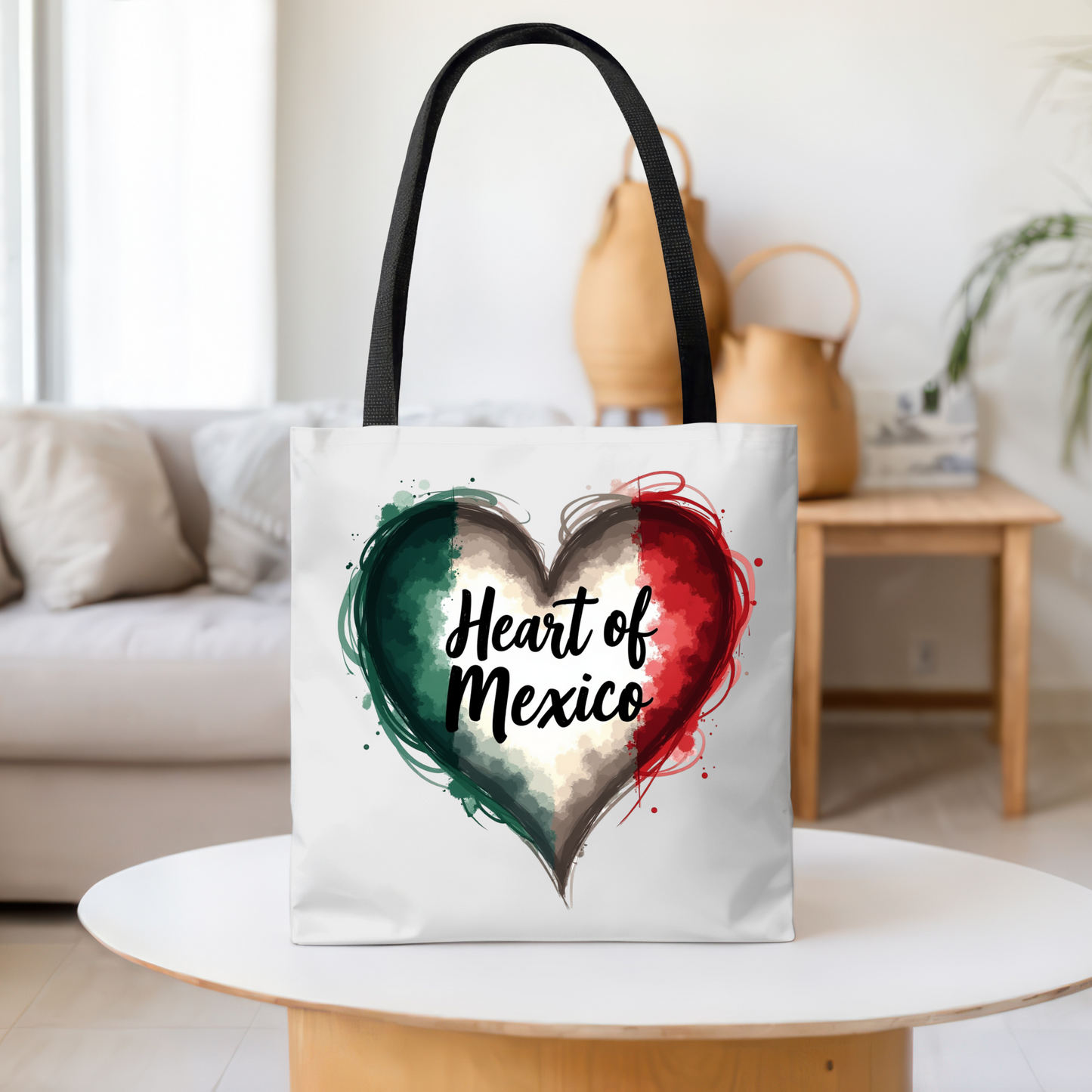Heart of Mexico Tote Bag, Hispanic Heritage Bag, Mexican Pride Tote, Mexican Culture Bag, Brown Pride, Weekender Bag