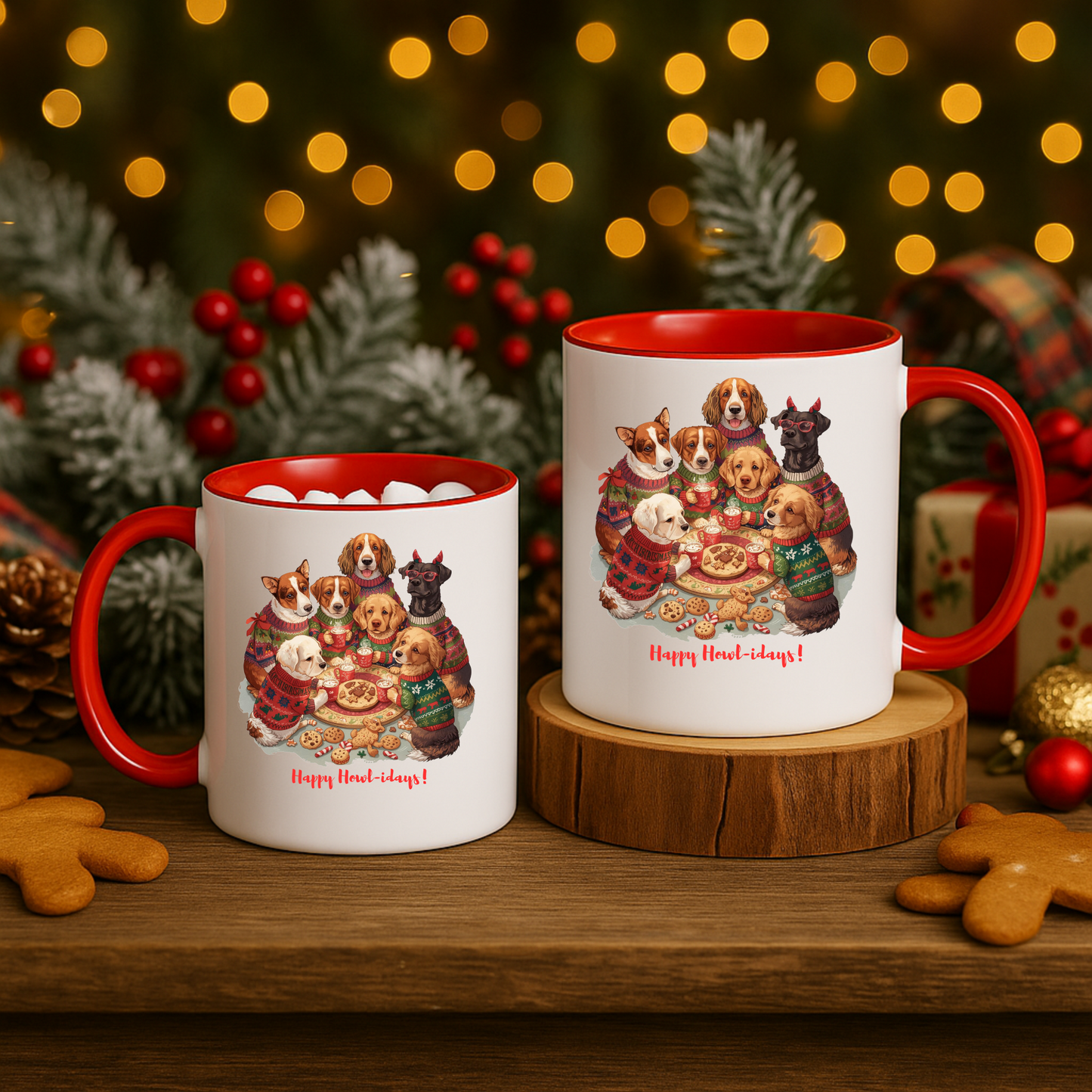 Dog Christmas Mug, Colorful Pet Lover Holiday Mug, Custom Dog Mug, Funny Christmas Dog, Christmas Squad, Merry Christmas Gift