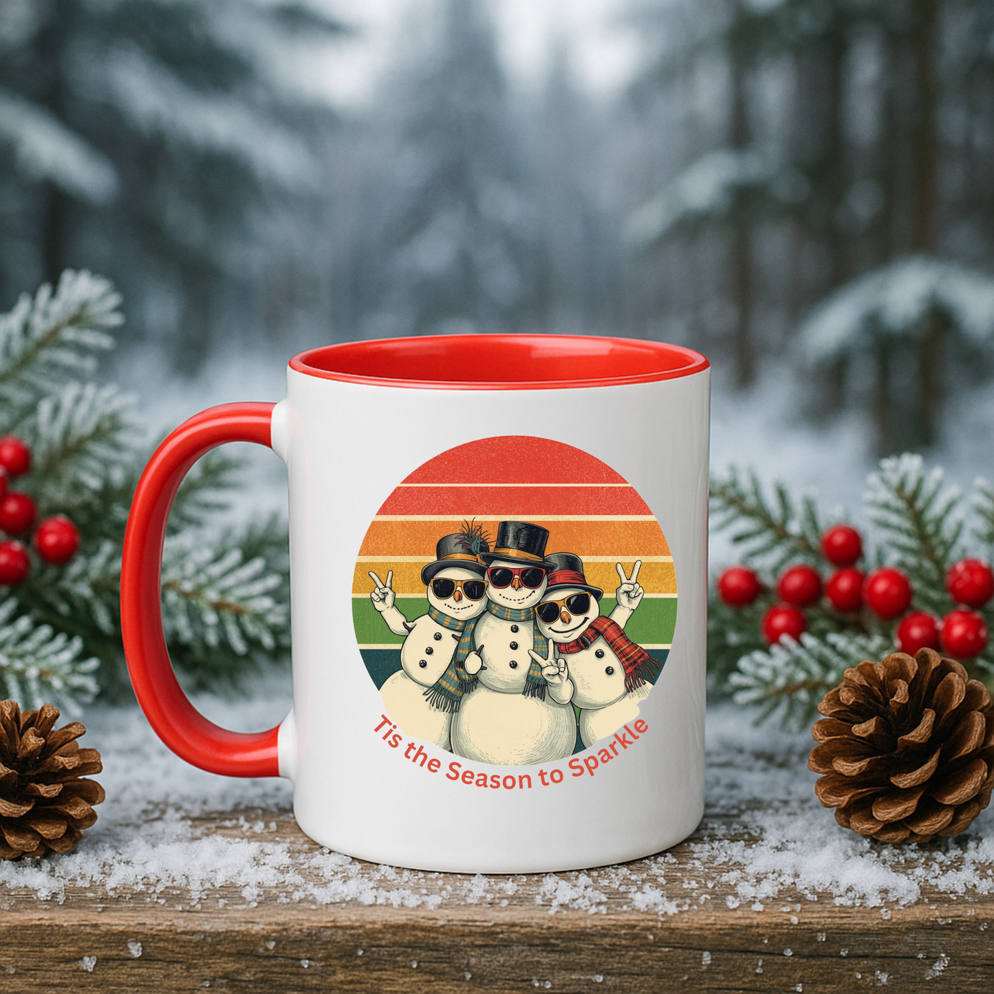 Retro Winter Snowman Mug, Christmas Mug, Nurse Holiday Gift, Gift for Nurse, Nursing Christmas, Nurse Gift, Snowman Mug