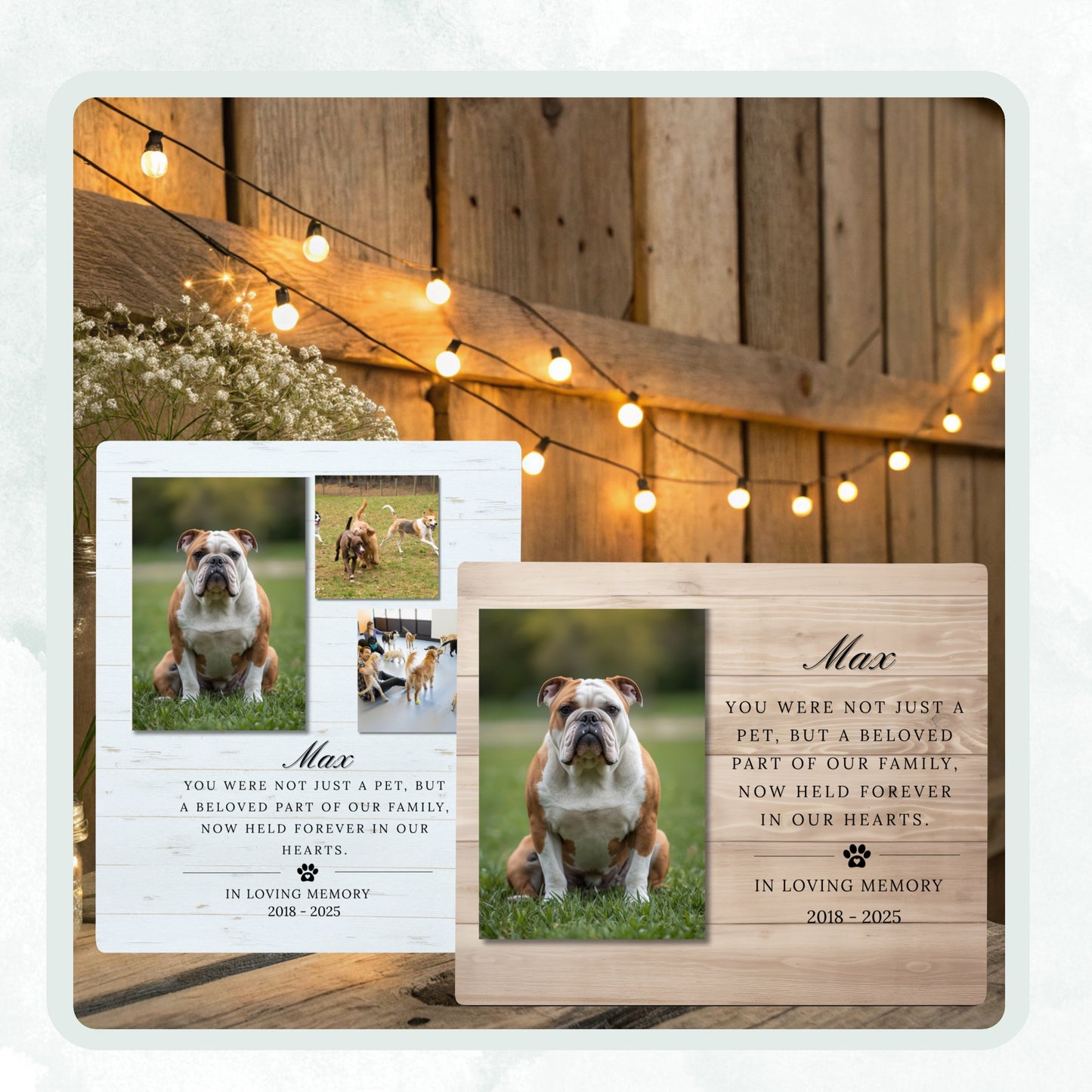 Personalized Dog Memorial Picture Frame: Pet Memorial Gifts, Custom Pet Loss Keepsake, Pet Sympathy Plaque, Pet Remembrance, Pet Bereavement