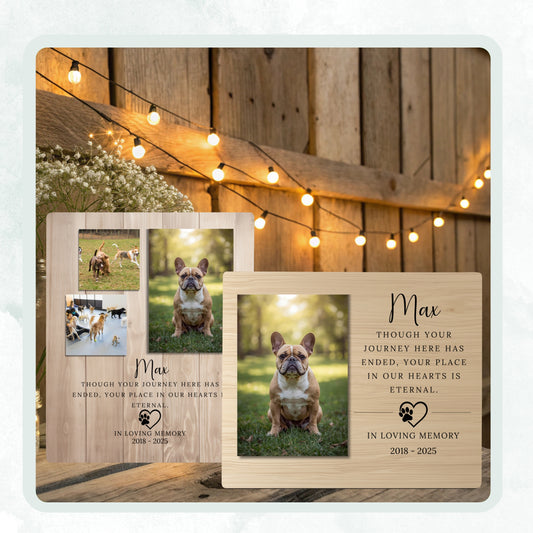Pet Sympathy Gift: Personalized Dog Memorial Gift, Custom Frame Pet Loss Gift, Customized Pet Memorial Gift, Dog Passing Photo Frame