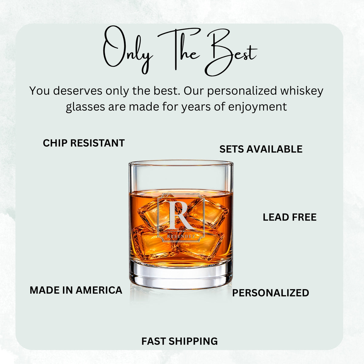 Legacy Initial personalized engraved whiskey glass — image 4