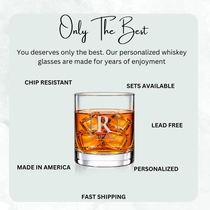 Legacy Initial personalized engraved whiskey glass — image 4