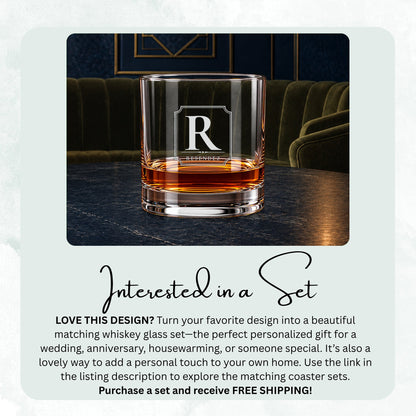 Legacy Initial personalized engraved whiskey glass — image 8