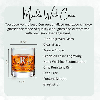 Legacy Initial personalized engraved whiskey glass set, image 10