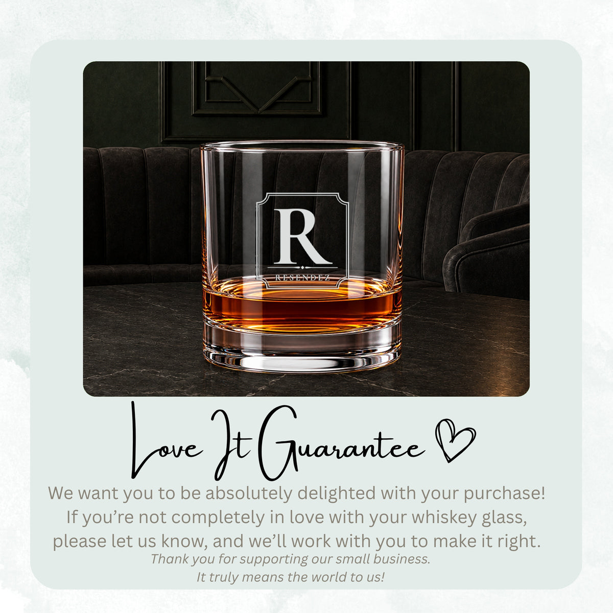 Legacy Initial personalized engraved whiskey glass set, image 11