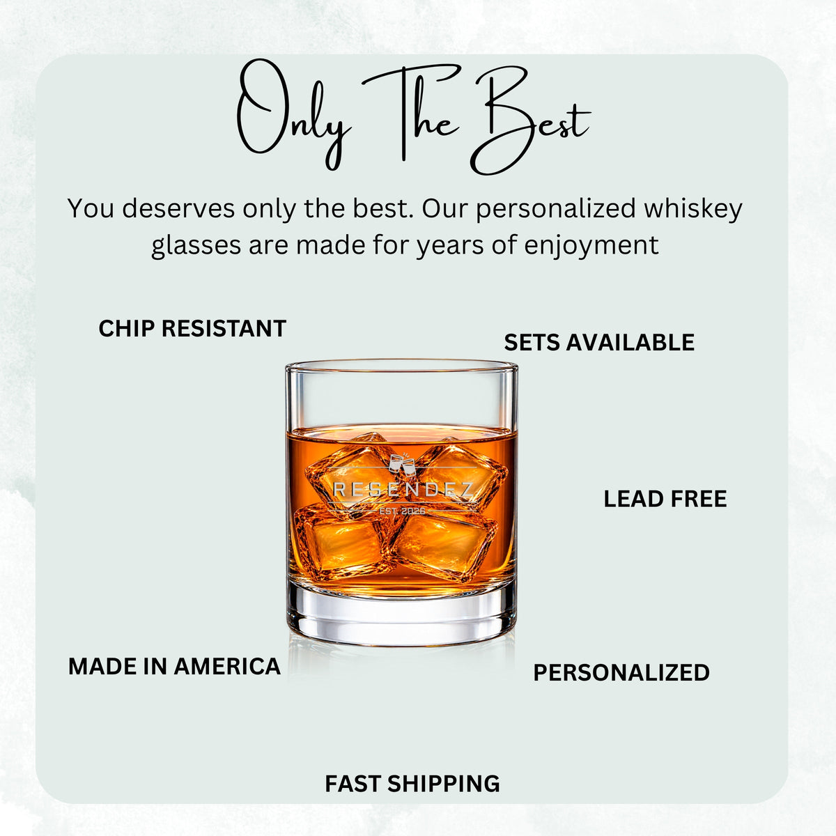 Refined Name Bar personalized engraved whiskey glass — image 4