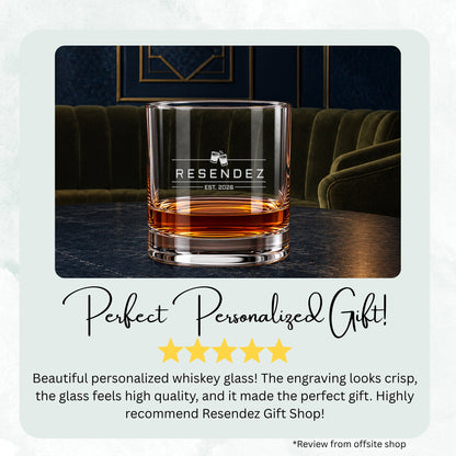Refined Name Bar personalized engraved whiskey glass — image 9