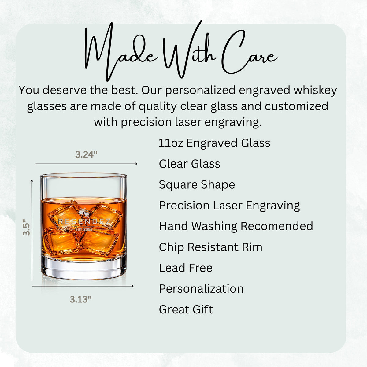 Refined Name Bar personalized engraved whiskey glass — image 10