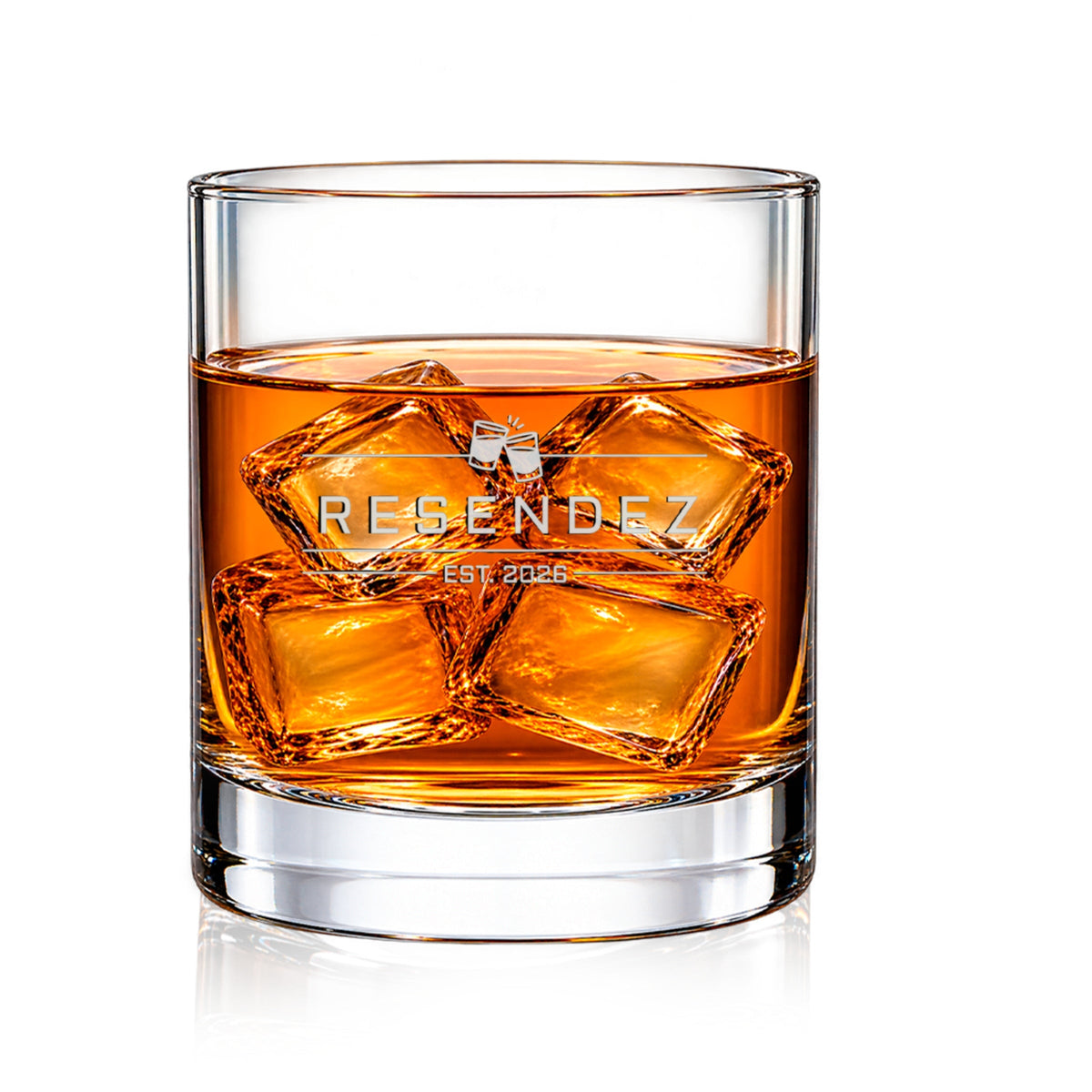 Refined Name Bar personalized engraved whiskey glass — image 2