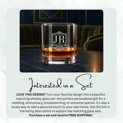 House Crest personalized engraved whiskey glass — image 5