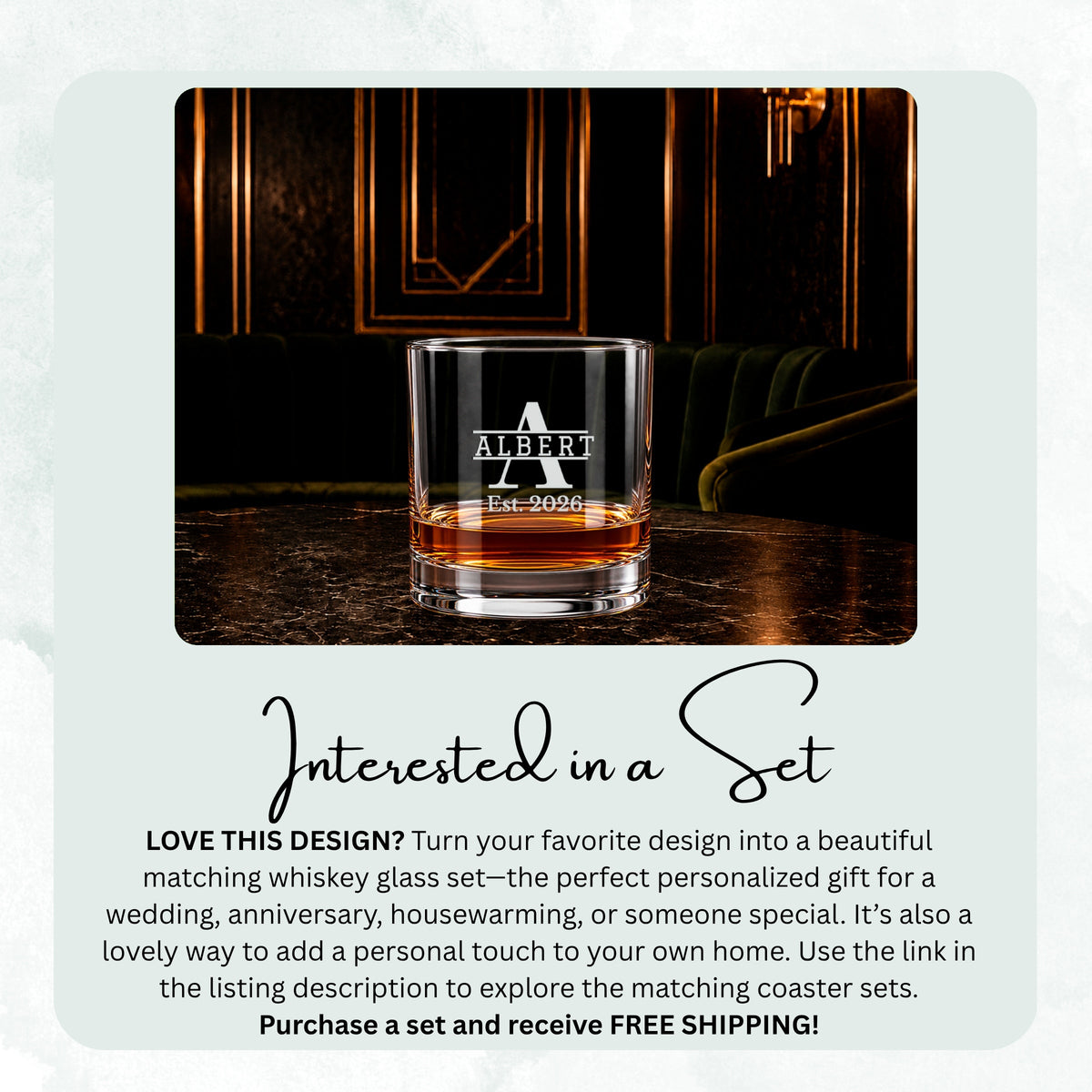 Signature Reserve personalized engraved whiskey glass — image 8