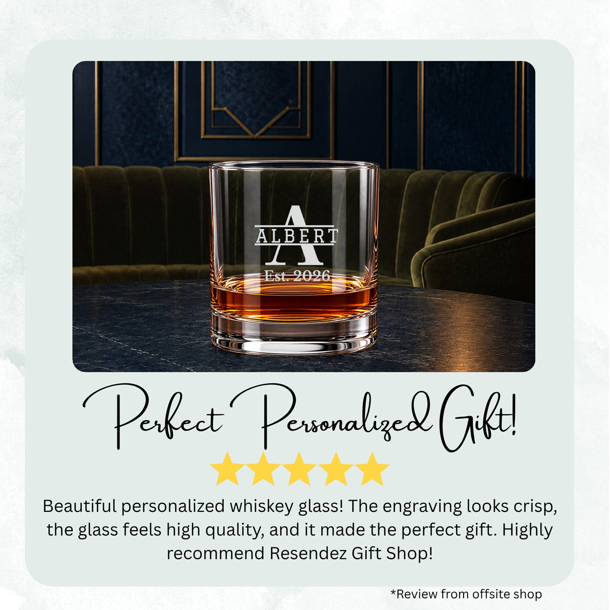 Signature Reserve personalized engraved whiskey glass — image 9