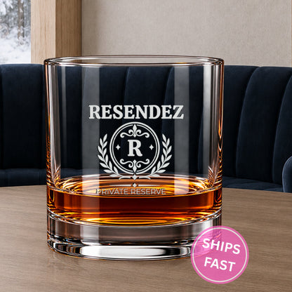 Ornamental Mark personalized engraved whiskey glass set, image 15