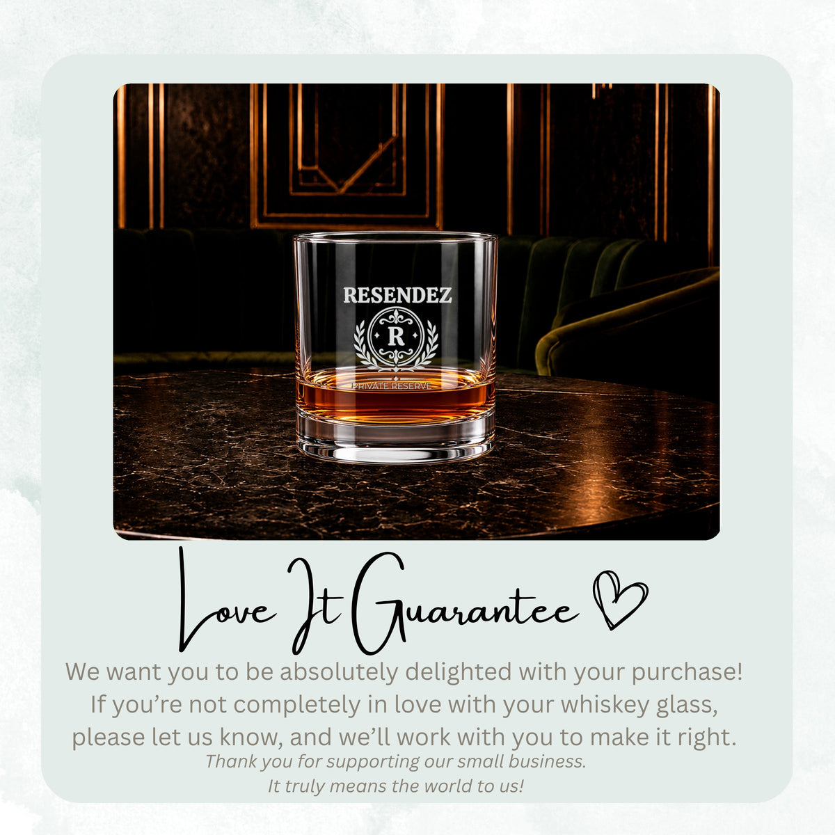 Ornamental Mark personalized engraved whiskey glass set, image 11