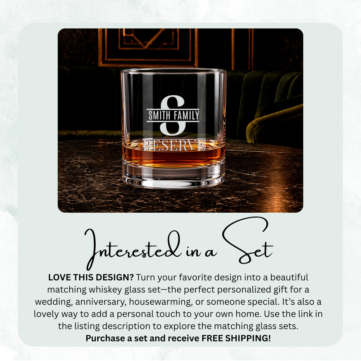 Private Reserve personalized engraved whiskey glass — image 5