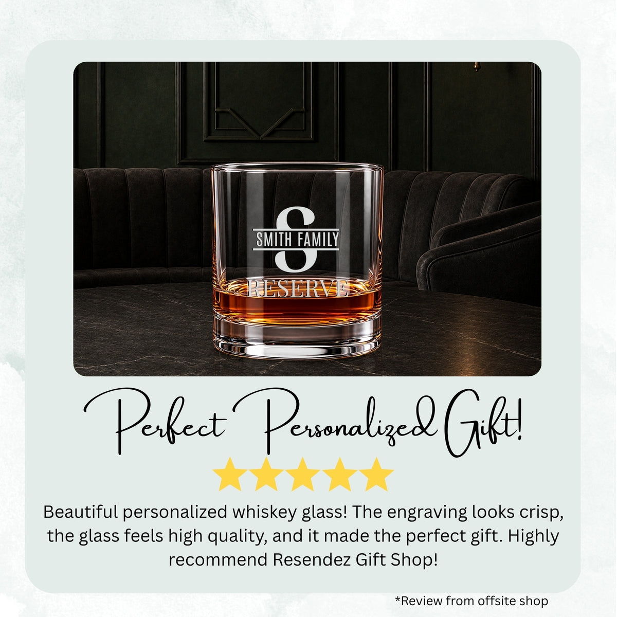 Private Reserve personalized engraved whiskey glass — image 9