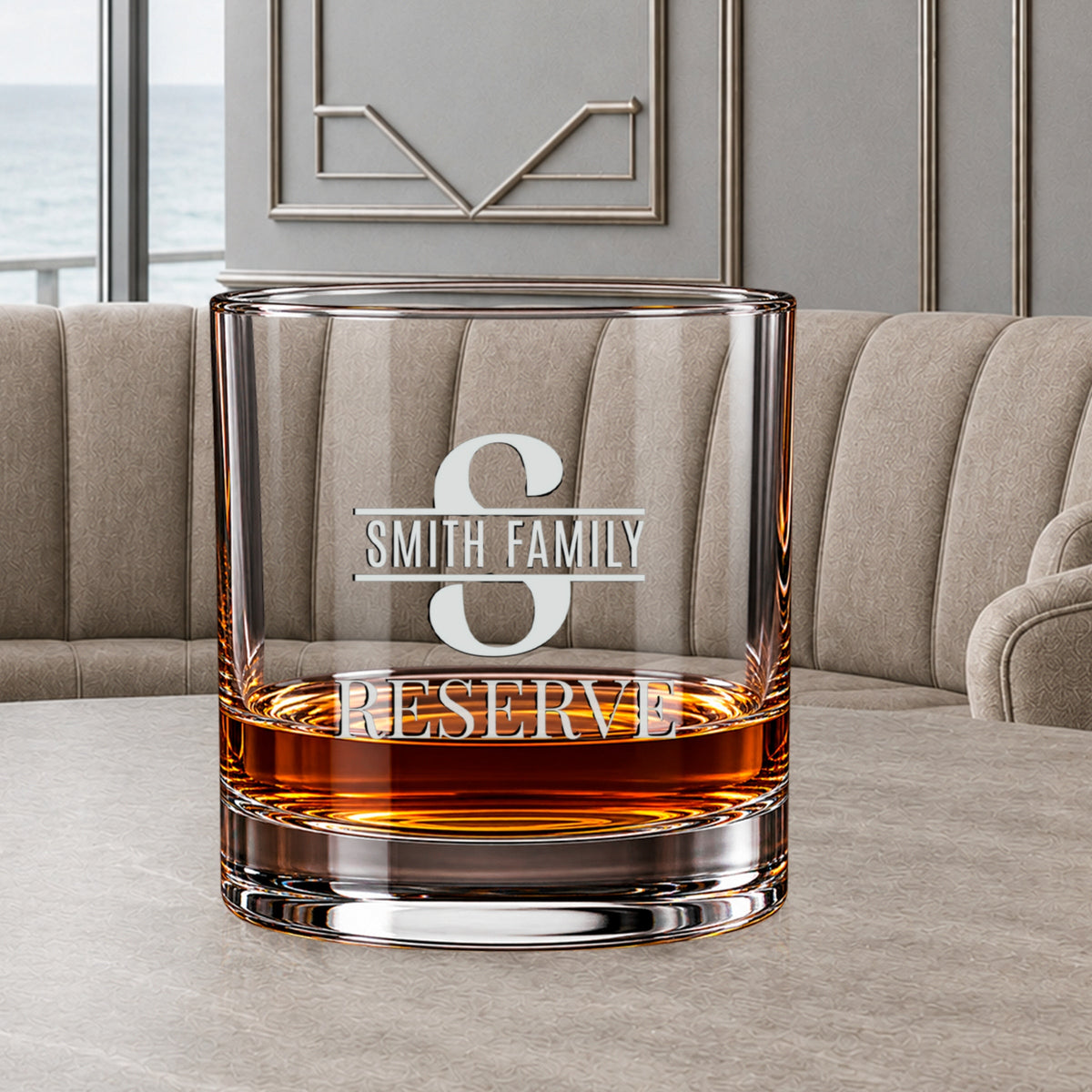 Private Reserve personalized engraved whiskey glass — image 2