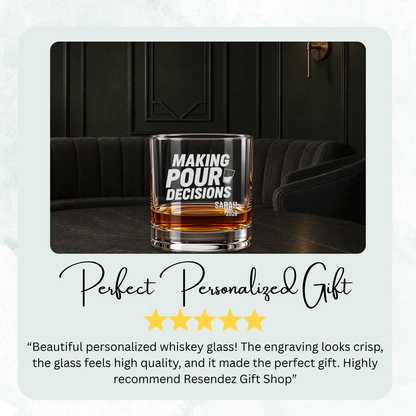 Adult Humor Editorial Stack engraved whiskey glass