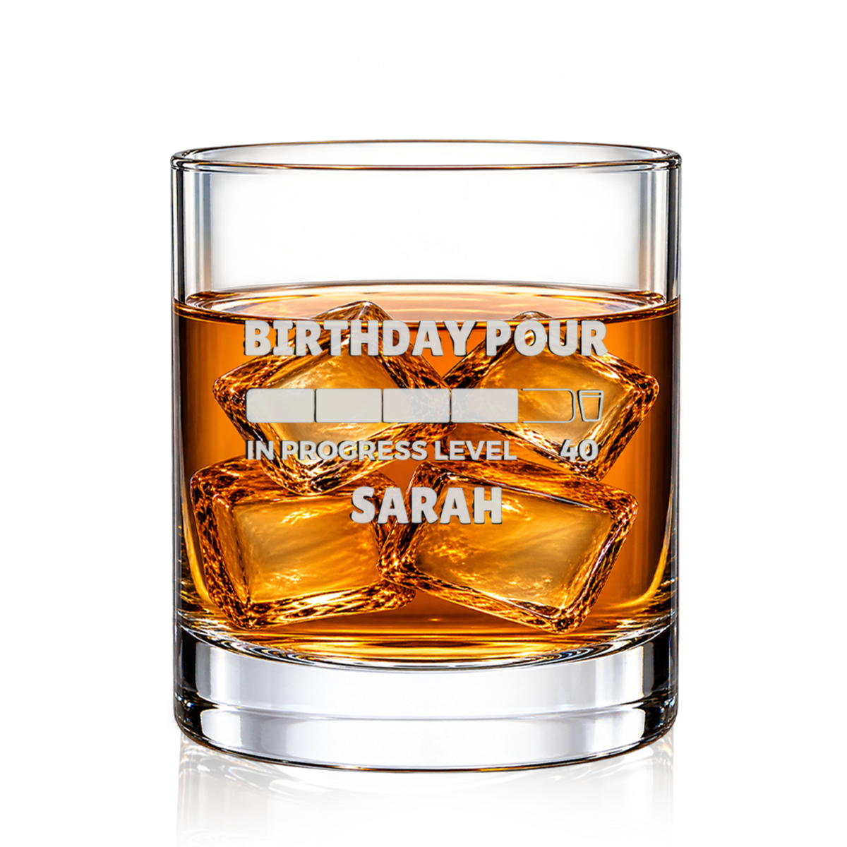 Conversational Humor Sweep engraved whiskey glass