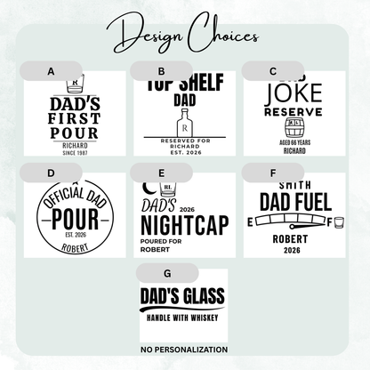 Dad’s Nightcap Engraved Whiskey Glass
