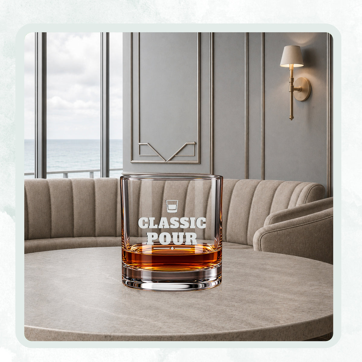 Private Reserve + 5 Designs Personalized Engraved Whiskey Glasses
