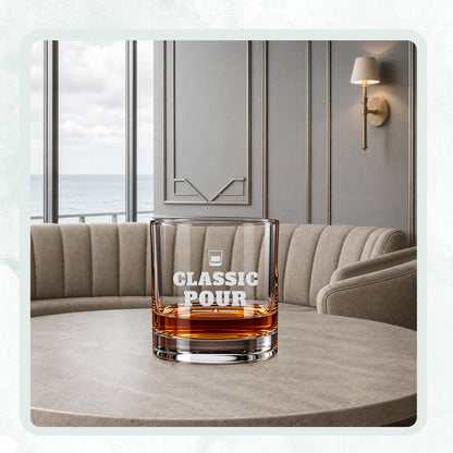 Private Reserve + 5 Designs Personalized Engraved Whiskey Glasses