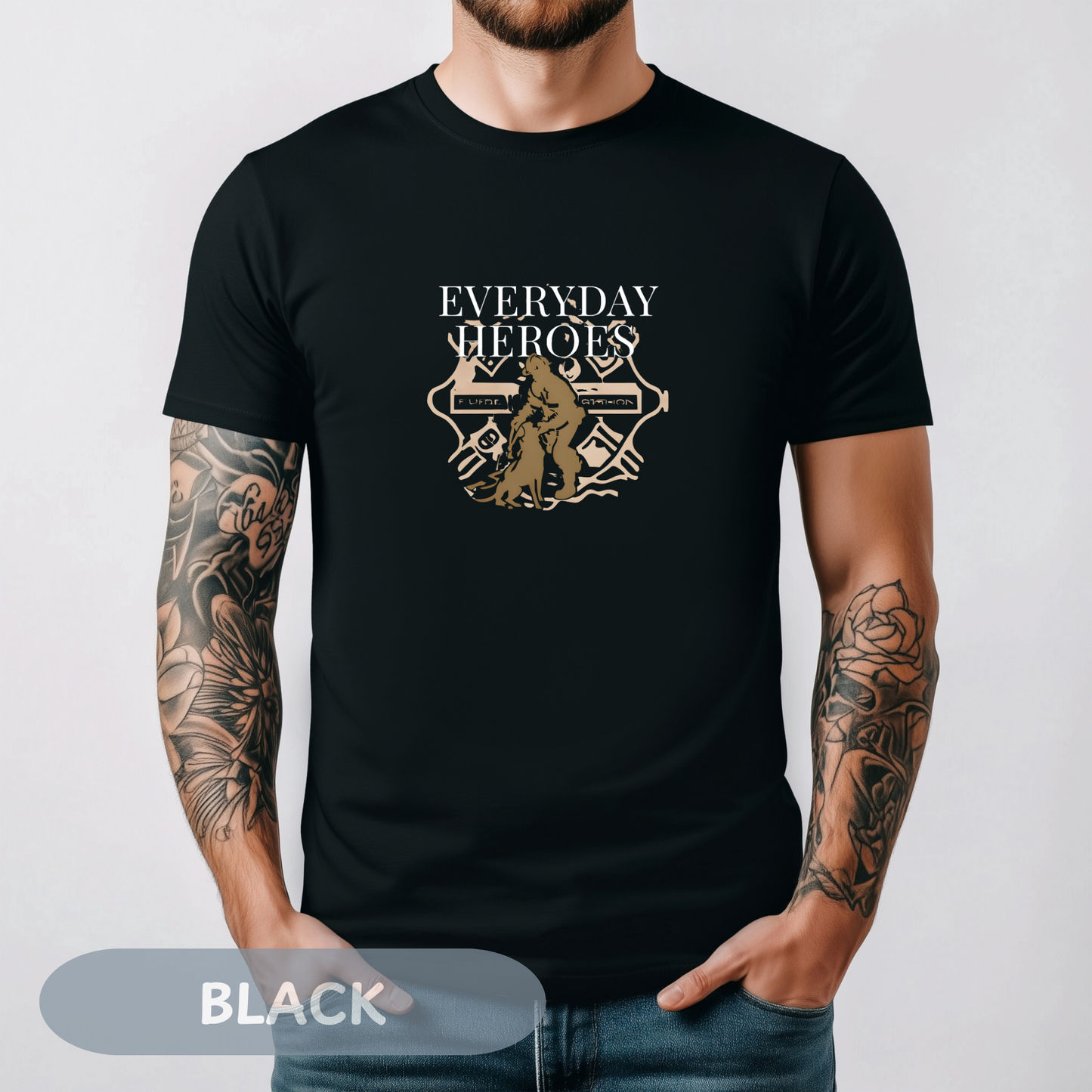 Everyday Firefighting Heroes Unisex Tee, Firefighter T-Shirt, Motivational Gift, Fire Fighter Wear, Selfless Fireman