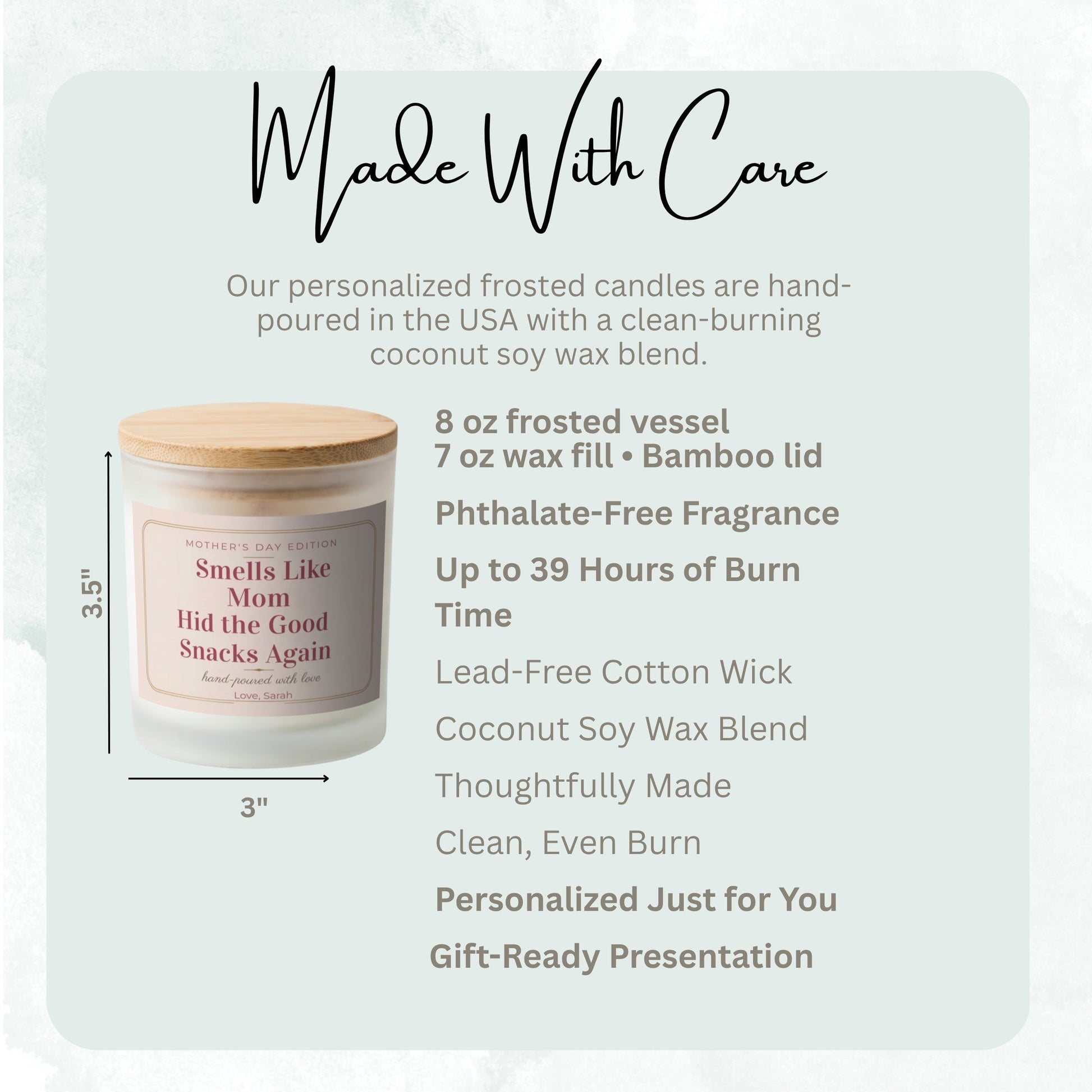 What’s for Dinner Again funny custom candle for Mom – gift presentation