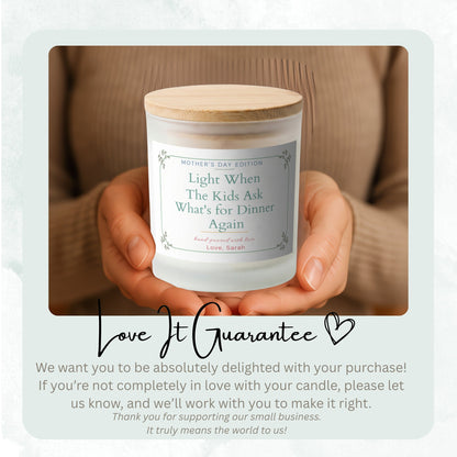 Smells Like Mom Finished Her Coffee personalized Mother’s Day candle – candle detail