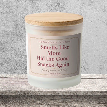 Smells Like Mom Finished Her Coffee personalized Mother’s Day candle – personalization details