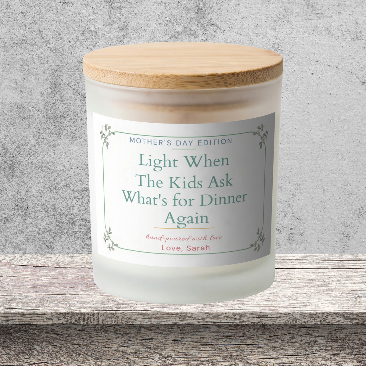 Smells Like Mom Finished Her Coffee personalized frosted candle design – product image page 11