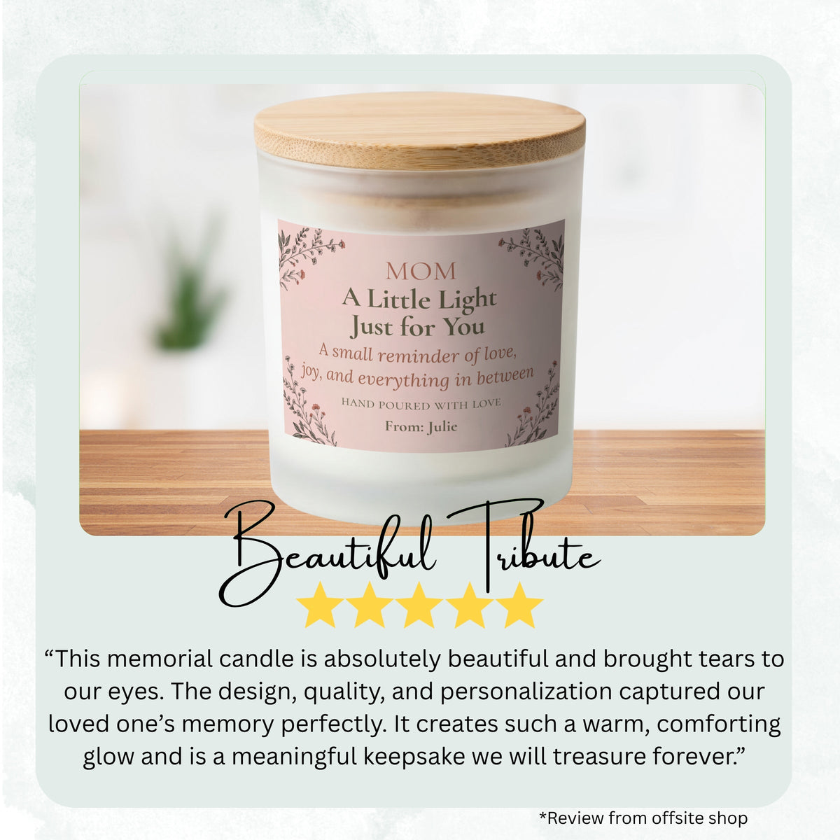 Mother’s Day Gift personalized frosted candle design – product image page 05
