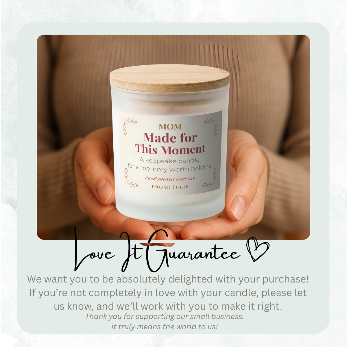 Birthday Gift for Mom personalized frosted candle design – product image page 06