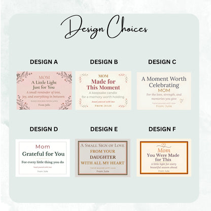 First Mother’s Day personalized frosted candle design – product image page 02