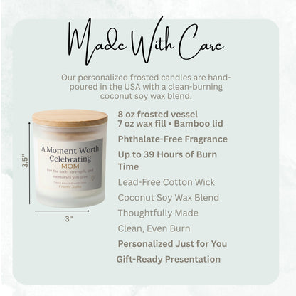 First Mother’s Day personalized frosted candle design – product image page 07