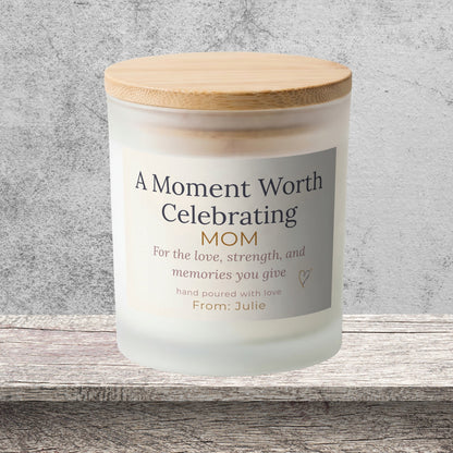 First Mother’s Day personalized frosted candle design – product image page 10