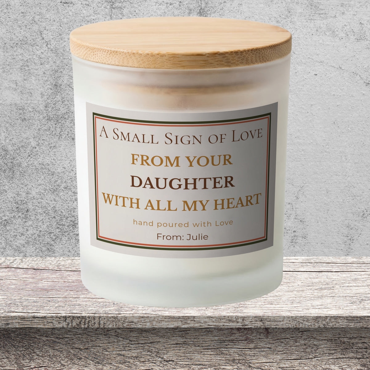 First Mother’s Day personalized frosted candle design – product image page 12